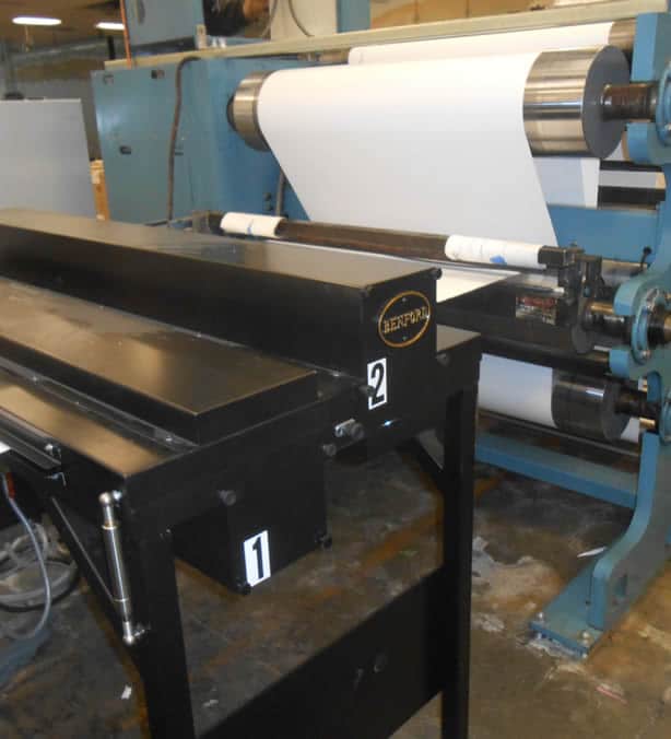 A Benford UV Printing Press Application in use